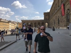 Fox, Tony Kynaston and Ray, Palazzo Pitti, Florence 2018-07-12 