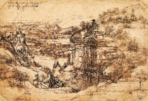 Leonardo Da Vinci landscape vinci